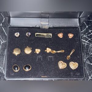 Vintage Elegant Gold and Black Earring Collection